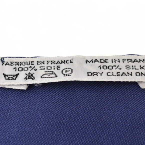 HERMES Blue Silk Scarf - Picture 8 of 9